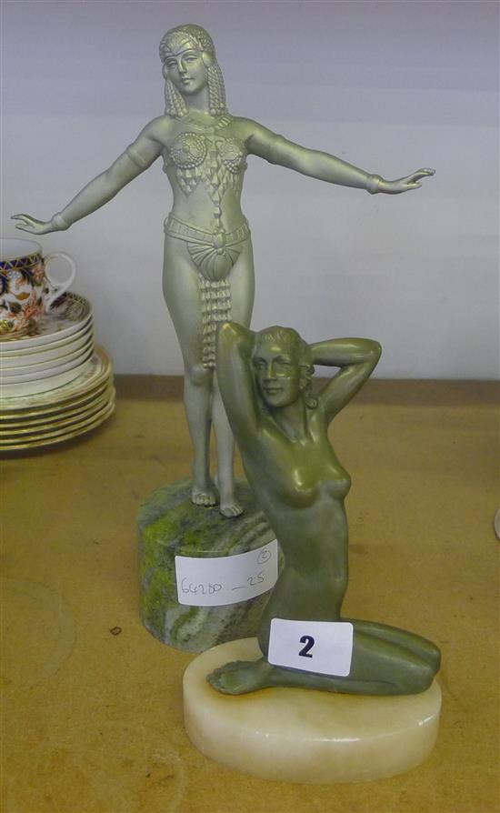 2 Art Deco figures